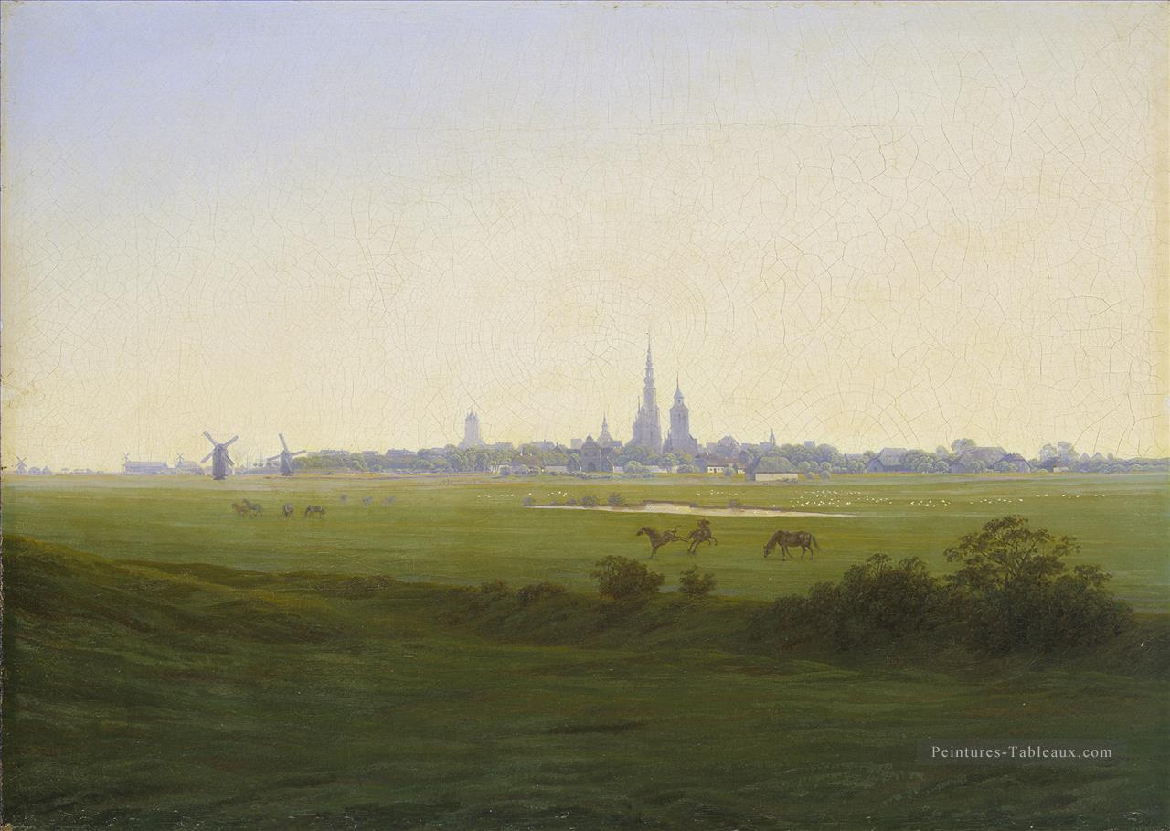Prairies près de Greifswald romantique Caspar David Friedrich Peintures à l'huile